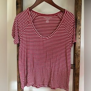 Striped American Eagle Soft & Sexy Tee, Medium
